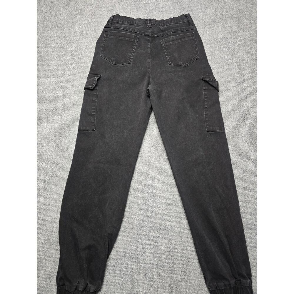 Hot Topic Black Cargo Pants Women's M Y2K Goth Punk Tapered Joggers - Picture 3 of 7